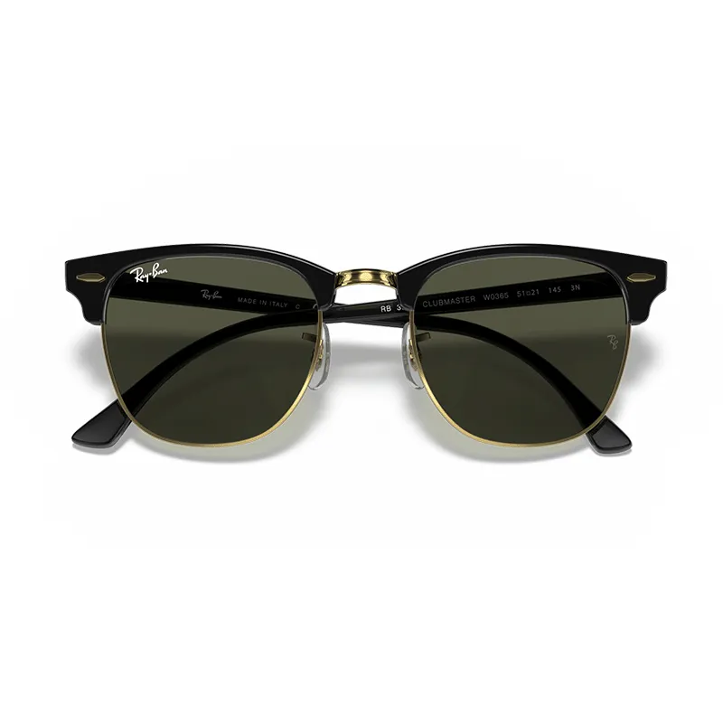 RAYBAN Clubmaster W0365 - Negro sobre dorado | ESENNIA